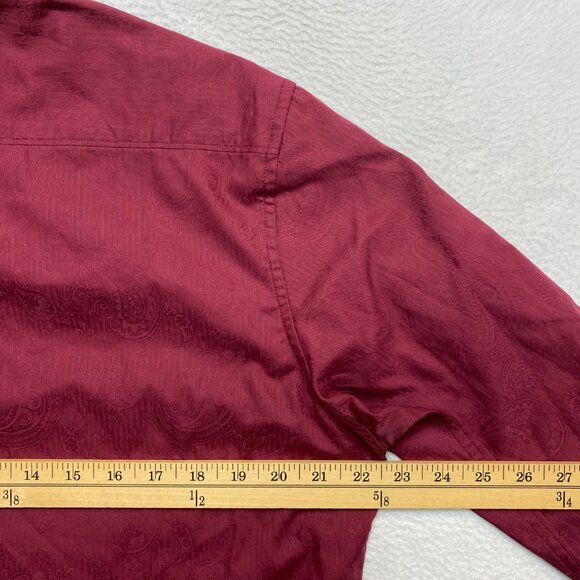 Robert Graham Shirt Mens M Red Long Sleeve Paisley Button Up - Picture 9 of 11